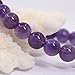 Natural A Grade Purple Quartz Gemstone 8mm Round Beads Stretch Amethyst Bracelet 7