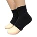 acebone Beauty Spa Moisturizing Gel Heel Socks for Dry Hard Cracked Skin - One Size - Comfortable Fit - Black