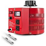uyoyous 2000W Variable Transformer 0-130V Output ac Variable Voltage Converter Transformer 20Amp ac Variable Voltage autotran