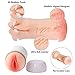 Male Masturbator Cup,2 in 1 Pocket Pussy Sex Toy with 3D Realistic Mouth Textured Vagina and Tight Anus Stroker Rechargeable with 12 Stimulation for Men Masturbation (Size -2)