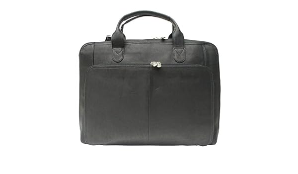 leather slim portfolio laptop briefcase
