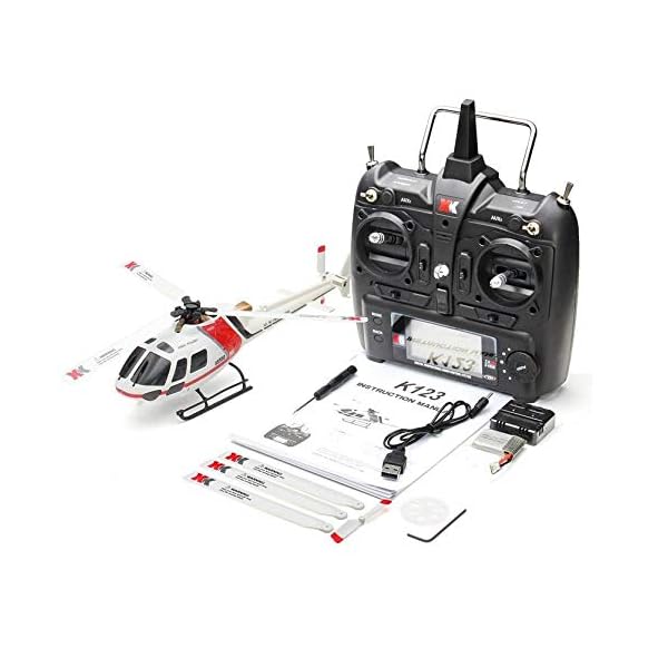 elegantstunning XK K123 6CH Brushless AS350 Scale 3D6G System RC Hubschrauber RTF Upgrade WLtoys V931 mit Fernbedienung…