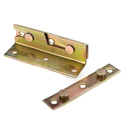 Karcy 8 Set Heavy Duty Furniture Wood Bed Rail Bracket Fitting Snap Connectors with Mounting Screws
