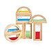 Guidecraft Rainbow Blocks - Shimmering Water: Creative Colorful Learning and Educational, Construction Building Toys Set for Kids - Stacking Blocks