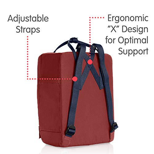 Fjallraven - Kanken Classic Backpack for Everyday, Ox Red/Royal Blue - Thumbnail 3
