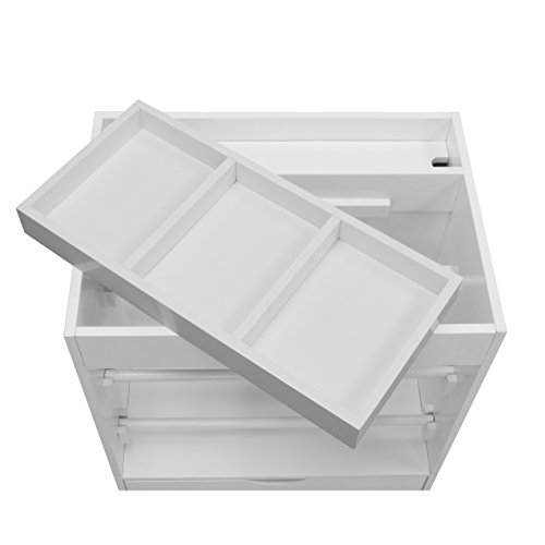 Studio Designs White Crafts and Hobby Wrapping Paper Organizers Cart