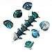 Czech Glass Beads Three Petal Flower 12mm Iris Green (12)