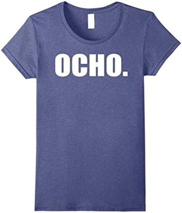 Womens 8th Birthday Shirt - Ocho Anos - Camisa de 8 Cumpleanos XL Heather Blue