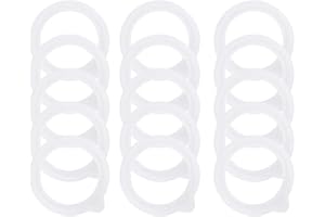 Hermetic Rubber Seals Rings for 15pcs Silicone For Jar Lids Replacement (White)