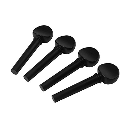 Kinglos 4/4 Full Size Violin Fiddle Tuning Peg 4pcs Set Ebony Wooden Replacement