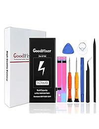 GoodFixer Replacement Battery fit iPhone SE- Juego de herramientas de reparación, tira adhesiva e instrucciones, nueva batería de reemplazo de ion-litio de 0 ciclos [Garantía de 365 días]