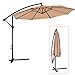 Patio Umbrella Cantilever Umbrella Offset Umbrella Market Umbrella Deck Outdoor 10' Hanging Umbrella with Base for Garden Backyard Poolside