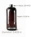 32 oz Amber Plastic PET Plastic Bottle with Black Hand Lotion Pump and Kraft Labels (3)