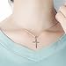 Onairmall 925 Sterling Silver Cross Necklace for Women Girls Infinity Cross Smiple Chic Necklace Pendant