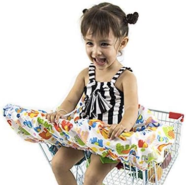 Xputi Upgraded Baby's Shopping Cart Highchair Cover for Boy and Girl with Harness (Catoon)