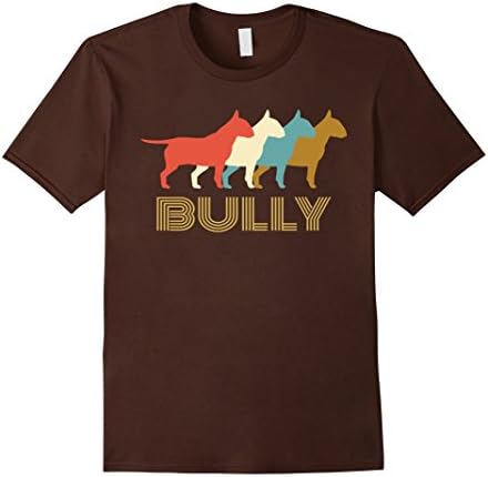 Men's Vintage Bull Terrier T-shirt Small Brown