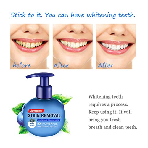 Strengthening Stain Removal Gel Toothpaste Teeth Whitening Toothpaste Fight Bleeding Gums White Toothpaste, Natural, Vegan, Paraben-Free, Anti-Cavity, Pump Packaging (Passion fruit) - Thumbnail 4