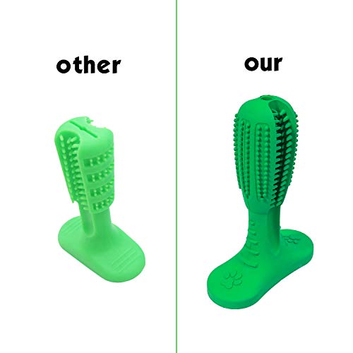BAMOMBY Dog Toothbrush Stick Brushing Stick - Dog Toothbrush Dog Tooth Brush Brushing Stick for Dogs Pets Oral Care (Green)