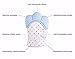 EGLAF Blue Teething Mitten is Teether That Stays on Baby's Hand for Self-Soothing Pain Relief