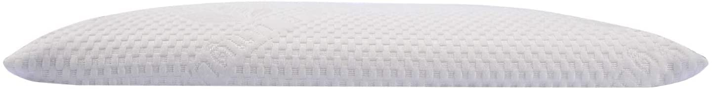 SUQ I OME Slim Sleeper -Thin Latex Pillow for Sleeping,Low Profile Ultra Thin for Stomach, Back, or Side Sleepers, Firm, 23x15.7x2.7 inch,Cube White