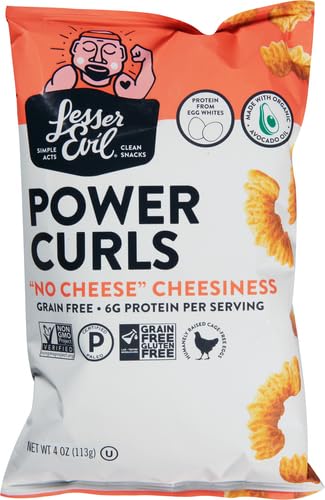 LESSEREVIL POWER CURLS EGG AND CHEESE, 4 OZ