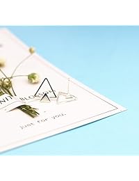 Helen de lete Original minimalista doble triángulo arete de tuerca de plata de ley