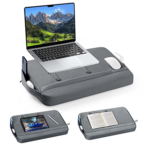 SAIJI Ultra Lightweight Portable Lap Desk with Pillow Cushion, Fit