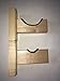 Baseball Bat Wall Mount for Horizontal Display - Solid Maple Holder w/Felt Liner and Hidden Screws Handmade in USA (3 Color Options)