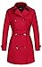 wantdo Women's Waterproof Trench Coat Classic Lapel Outerwear Coat with Belt