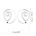Tuccpai 3 PairsVintage Bohemian Spiral Hoop Earrings Set For Women Set (Silver tone)