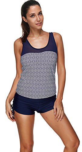 SWEETLOVER Swimsuit for Women Racerback Tankini Set with Boyshort Two Piece Bathing Suit SWEETLOVER Swimsuit for Women Racerback Tankini Set with Boyshort Two Piece Bathing Suit