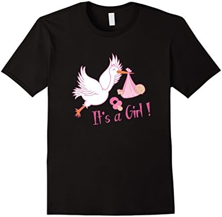 Men's Its A Girl Gender Reveal Pregnancy Baby Announcement T Shirt XL Black