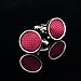 Burgundy Tie Set for Men Silk Wedding Tie Hanky Cufflinks