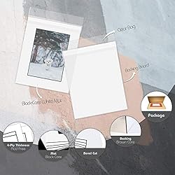 Golden State Art, Pack of 25-11x14 Black-Core White