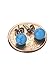 Stainless Steel Simulated Turquoise Ball Stud Earring