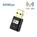 Warmstor AC600 Mbps Wireless Network Adapter, 802.11ac Dual Band 2.4G/5G Mini USB WiFi Dongle for PC Desktop Laptop Support Win 2000/XP/Vista/7/8/10, Mac OS X 10.5&Above primary