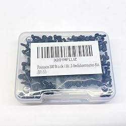 Pzsmocn 300 Pieces/100 Sets M2*4 mm Plastic Black