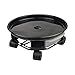 M watching Round Plant Caddy Dolly Trolley Saucer Moving Tray Pallet with Wheels and Water Container 16.3″ Outer Diameter 14.3″ Inside Diameter Blackthumb 3
