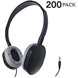 SmithOutlet 200 Pack Rubber Earpad Stereo Headphones in Bulk