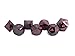 Solid Metal Polished Black 7pc Polyhedral Dice Set with Red Ink- RPG D20 D&D Pathfinder by Hedral