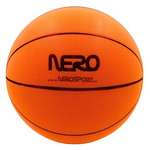 NERO SPORT Silent Basketball - Orange, Schaum, Größe 3 (17,8 cm), 1 Stück, Indoor-Basketball-Übung