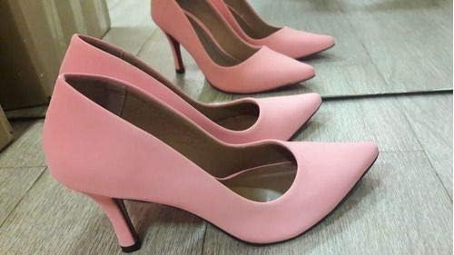 scarpin rosa claro