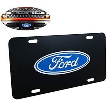 Car & Truck License Plate Frames Ford Vehicle License Plate Front Auto Tag Simulated BRUSHED