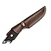 Mossy Oak Fixed Blade Knife, Full Tang High-Grade Survival Knife, G10 Handle with Genuine Leather Sheath - Multi-Tool with Bottle Opener and Glass Breaker, for Outdoors, Camping, Huntingï¼ˆStone Washï¼‰