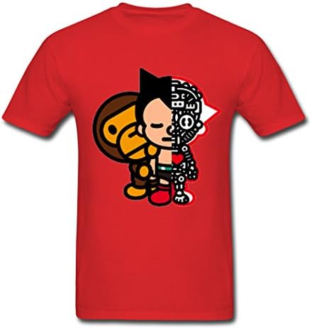 Bape Baby And Astro Boy YEGOU Outdoors Red Men's T Shirt Large