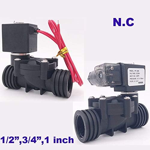 2 Way Plastic Solenoid Valve NBR/EPDM/FKM 1/2" 3/4 1 Inch Orifice 15/20/25Mm Normal Close PP-15/20/25 Water Valve 10Bar 220V 3/4" 12V EPDM