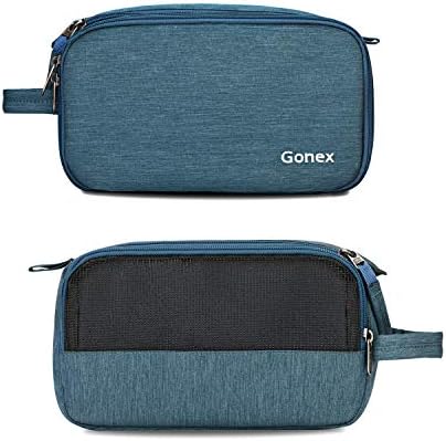 Gonex Travel Toiletry Bag with Dual-Way Zippers Dopp Kit for Men Women Toiletries Makeup Bag Cosmetic Organizer Shaving Bag for Business Trip (Blue) 2 Gonex Travel Toiletry Bag with Dual-Way Zippers Dopp Kit for Men Women Toiletries Makeup Bag Cosmetic Organizer Shaving Bag for Business Trip (Blue)