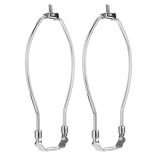 Maxdot 2 Pieces Lamp Harp Holder for Table and Floor Lamps (Chrome Polished, 8 Inch)