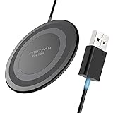 Viotek FASTPAD Ultra-Slim Wireless Charging Pad Qi-Certified Wireless Charger for iPhone X iPhone 8 8 Plus 7.5W Fast Charging, Water Resistant, No Heating (No AC Adapter)