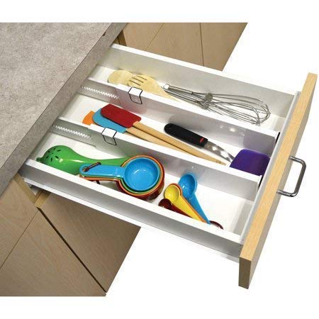 Adjustable Expandable Non-Slip Grips Drawer Dividers for Clothes, Office Supplies, Kitchen, Dresser, Bedroom, Bathroom/ Drawer Divider and Organizer – Set of 2
